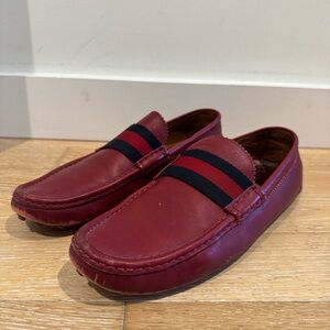 Gucci Red Loafers Slip-On